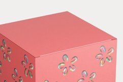 Tiny Flowers Patterned Cuttable Gift Box Repeating Holes SVG Product Image 3