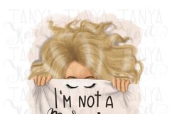 I'm Not A Morning Person Blonde Girl Sublimation Designs Product Image 2