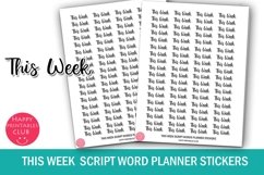 This Week Planner Sticker I Script Words Planner Stickers Product Image 1