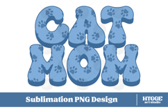 American Cat Mom 4th of July USA Paw DTF PNG Sublimation Product Image 1