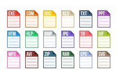 Format File Vector. Various Pictogram File Format Type. Product Image 1