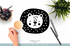 Scandinavian Style Lion - Cute Nursery Kids SVG Cut File Product Image 2