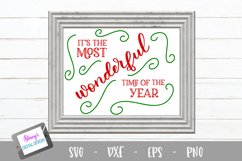Christmas SVG - It&#039;s the most wonderful time of the year SVG Product Image 1