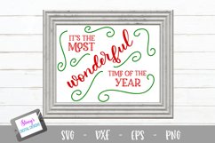 Christmas SVG - It's the most wonderful time of the year SVG Product Image 1