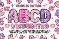 Puppies Patrol Alphabet png, letters doodle, puppies clipart Product Image 1