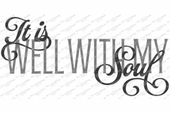 It is Well With My Soul - Christian Hymn SVG DXF Cut File Product Image 2