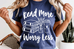 Read More Worry Less PNG Book Lover Reading Product Image 12