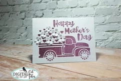 3D Pop-up Mothers day card svg Car with flowers card svg Product Image 3