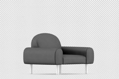Isometric Arm Chair 3D isolated render Product Image 1