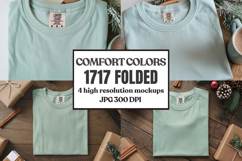 Comfort Colors 1717 Christmas Folded T-Shirt Mockup Product Image 1