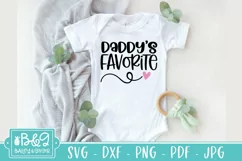 Cute Baby SVG - Daddy's Favorite - Newborn SVG Cut File Product Image 4
