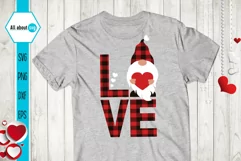 Love Gnome Svg, Valentines Svg, Valentines Gnomie Svg Product Image 3