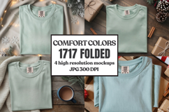 Comfort Colors 1717 Christmas Folded T-Shirt Mockup Product Image 1