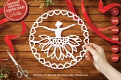 Papercut Ballerina Sunflower | Paper Cut Flower Ballerina Product Image 3