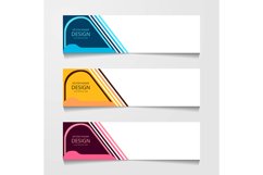 Abstract design banner, web template with three different co Product Image 1