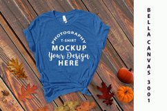 Bella Canvas 3001 Mock-up fall themed, Royal Heather Product Image 1