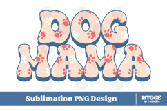 American Dog Mama 4th of July USA Paw DTF Sublimation PNG Product Image 1