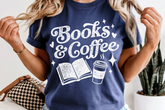 Books and Coffee PNG Book Lover Reading Product Image 12