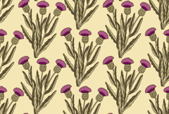 Botanical floral seamless pattern with cornflowers bouquet Product Image 1