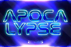 Retro text effect apocalypse futuristic editable 80s classic Product Image 1