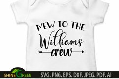 Baby SVG - New To The Crew SVG for Baby Bodysuits, T-Shirt Product Image 1