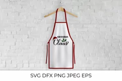 Grandma Claus calligraphy. Christmas family lettering SVG Product Image 2