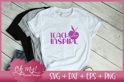 Teach Love Inspire- SVG DXF EPS PNG Cutting File Product Image 2