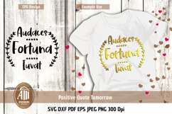 Inspirational Quotes SVG|Fortune favors the bold Latin quote Product Image 2