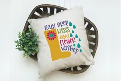 Raindrop Kisses and Flower Wishes SVG File - Spring SVG file Product Image 4