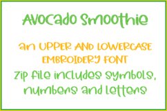 AVOCADO SMOOTHIE EMBROIDERY FONT Product Image 1