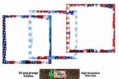 Patriotic July 4th Grunge Frames for Dye Sublimation Product Image 5