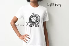 Pocket watch papercut design SVG / EPS / DXF / PNG Files Product Image 4
