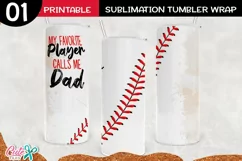 Baseball 20 Oz. Skinny Tumbler for Father's Day Product Image 2