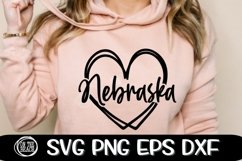 Nebraska - Heart - 3 Designs Included - SVG PNG EPS DXF Product Image 2