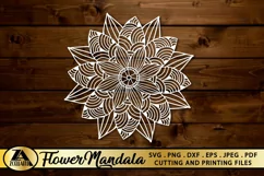 Flower Mandala SVG PNG EPS DXF Floral Mandala SVG Cut file Product Image 2