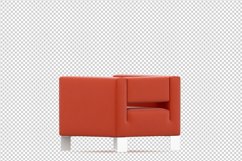 Isometric Arm Chair 3D isolated render Product Image 1