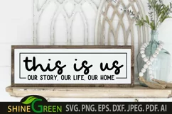 This is Us SVG Home Sign, Farmhouse Sign SVG Product Image 1