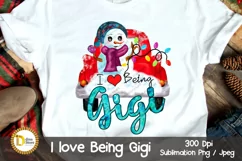 I Love Being GiGi | Cute Christmas Sublimation PNG Product Image 1