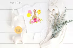 Floral baby animal Giraffe Sublimation Product Image 2