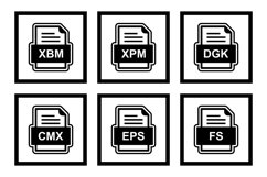 Set Of File Formats Icons Product Image 1