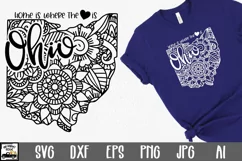 Ohio Mandala SVG File - Home is Where the Heart Is SVG Product Image 1