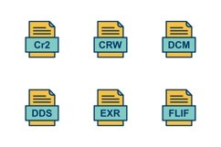 Set Of File Formats Icons Product Image 1
