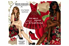 Christmas Clip art Afro American Clipart Christmas Clipart Product Image 1