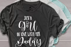 Just a girl in love with her daddy svg, sister shirt svg Product Image 2