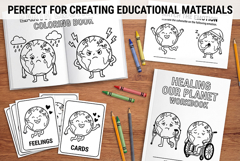 Earth Emotions Clipart SVG Product Image 3