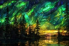 Stained Glass Aurora Background Wallpaper Product Image 1