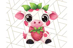Strawberry Fruit PNG Clipart, Adorable Kawaii Characters Png Product Image 3