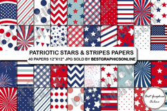 4th of July USA Patriotic Independence Day Background Papers Product Image 1
