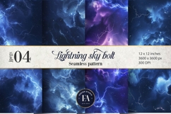 Lightning Bolt Digital paper, Thunderstorm pattern Product Image 1