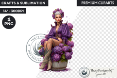 Royal Hydrangea Guardians Fantasy Warrior and Floral Graphic Product Image 1